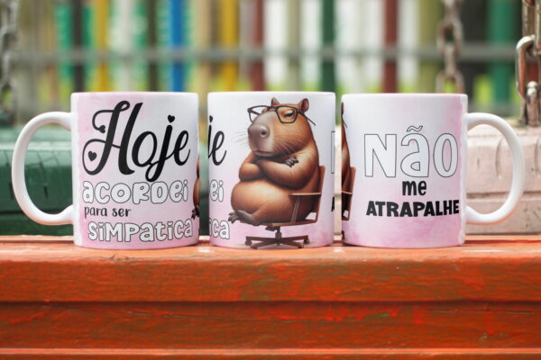 Artes Canecas Capivaras - Png + Elementos Soltos - Imagem 4