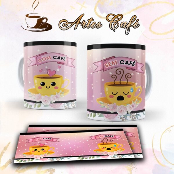 Artes Canecas com Café e sem Café - Arquivo Digital - Imagem 4