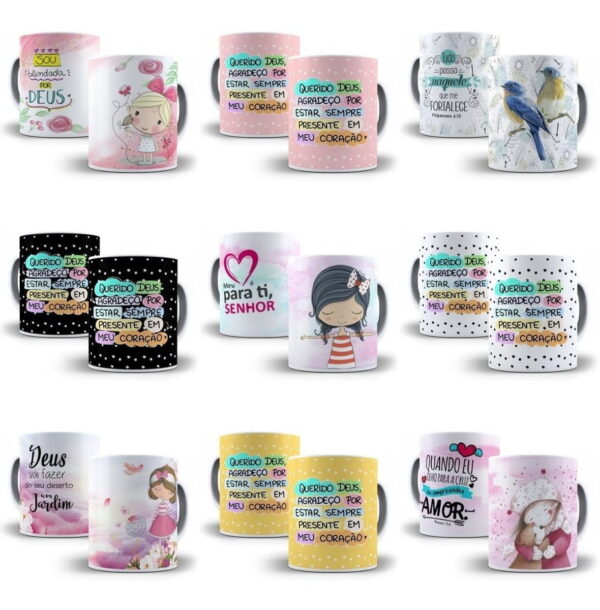 Artes Canecas Gospel Evangélicas Mockups Sublimação Em Jpg