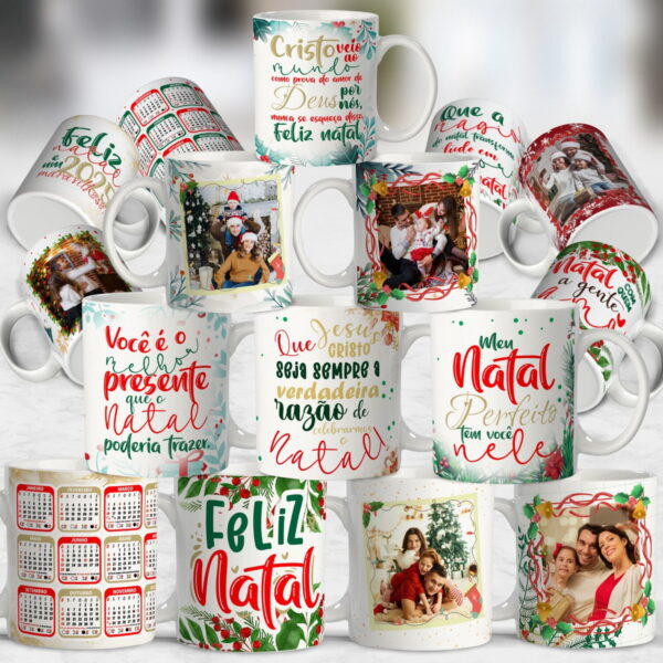 artes canecas natal 2024 png e corel arte para caneca