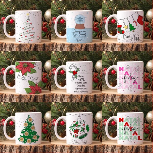 artes canecas natal em linhas png estampa natal em linhas 1