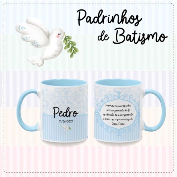 Artes Canecas Padrinhos de Batismo - Png - Imagem 5