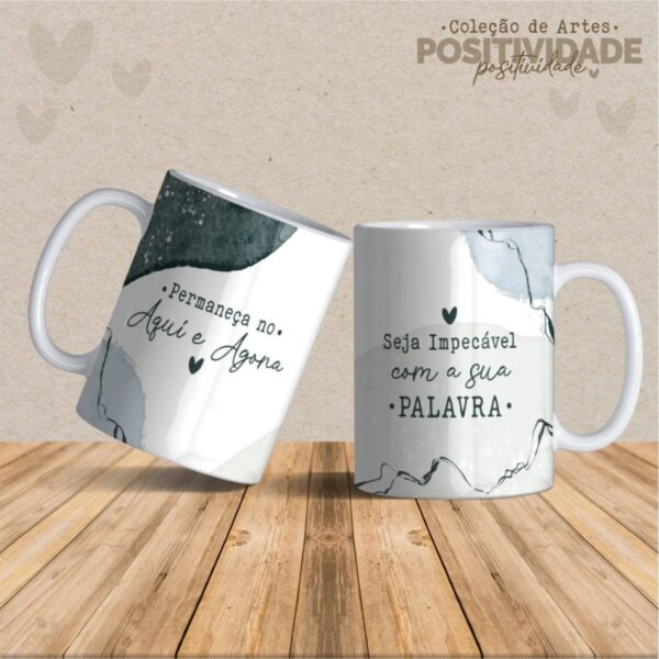 Artes Canecas Positividade- Arquivo Digital Sublimar - Imagem 4