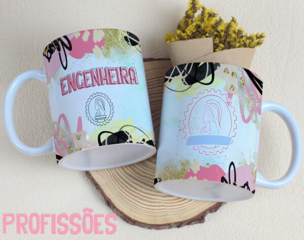 artes canecas profissoes femininas arquivo digital papelaria