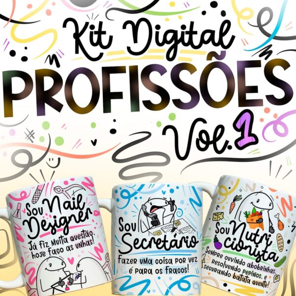 Artes Canecas Profissões Vol. 1 Administrador Advogada Nutri