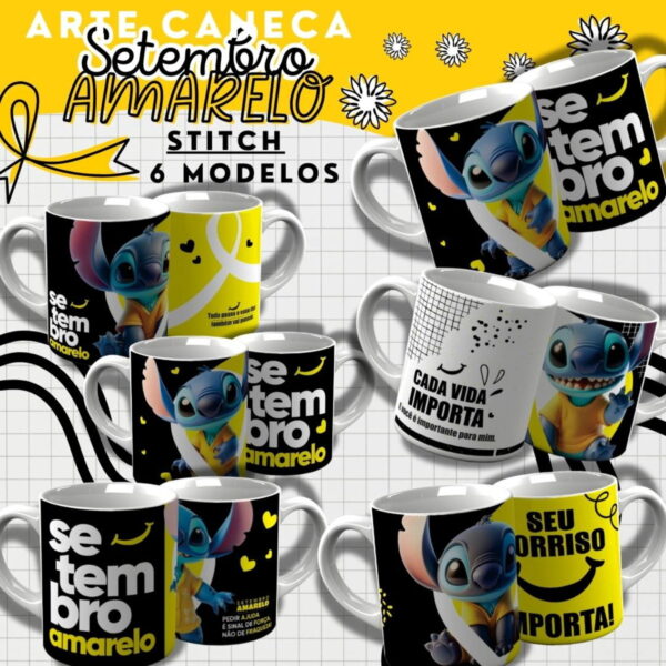 artes canecas setembro amarelo stitch artes canecas setembro amarelo