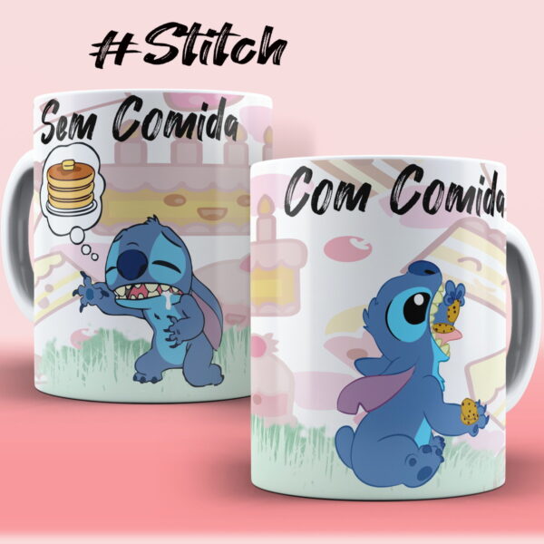 Artes Canecas Stitch com e sem Png e Corel - Imagem 3