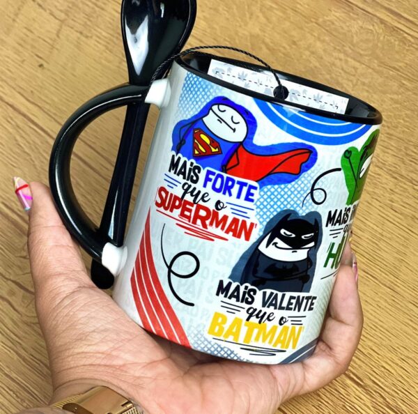 artes digitais caneca pai flork heroi png papelaria