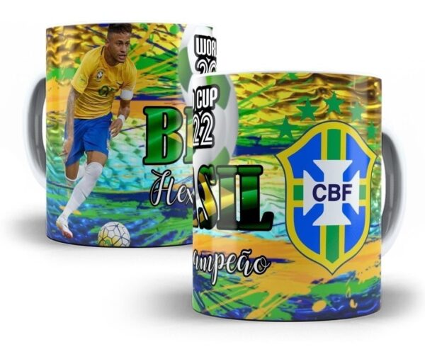 Artes Editáveis Caneca Photoshop E Corel Copa Qatar 2022