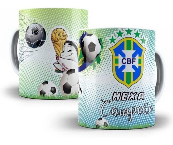 Artes Editáveis Caneca Photoshop E Corel Copa Qatar 2022