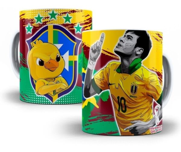 Artes Editáveis Photoshop Copa Qatar 2022 Sublimação Caneca