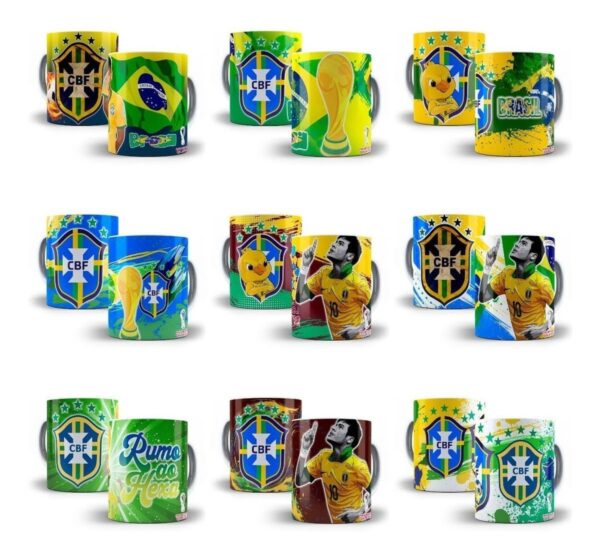 Artes Editáveis Photoshop Copa Qatar 2022 Sublimação Caneca