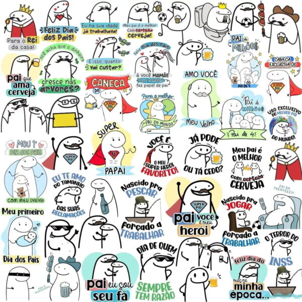 Artes Flork Dia Dos Pais 2022 Completo Ilustrações Frases