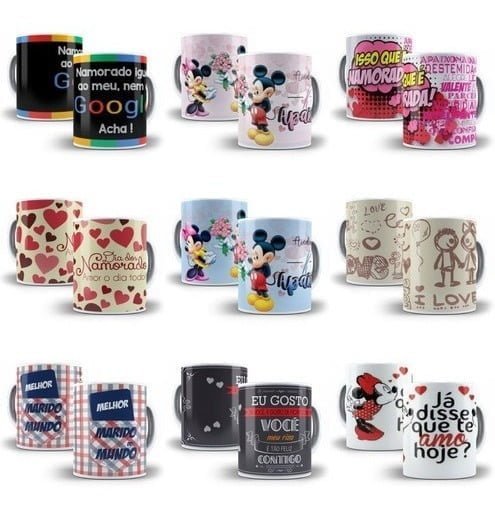 Artes Para Caneca Dia Dos Namorados 1.0 Editável Em Corel