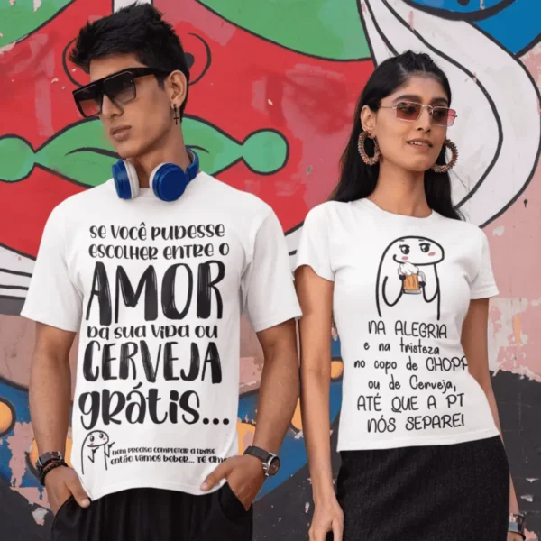 Artes para Copo Chopp e Camisa - Especial Dia dos Namorados