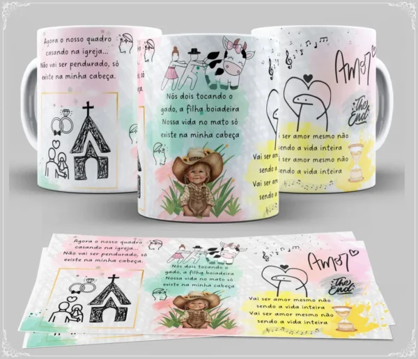 Artes para Sublimação em Caneca - Edição Musical Ana Castela