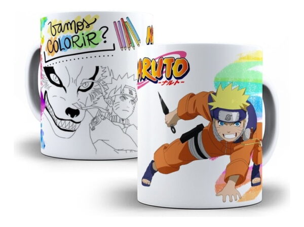 Artes Sublimação Caneca Colorir Infantil Criança Em Corel
