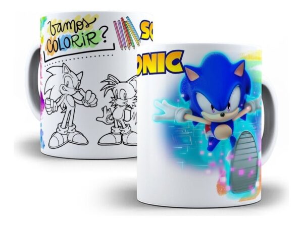 Artes Sublimação Caneca Colorir Infantil Criança Em Corel
