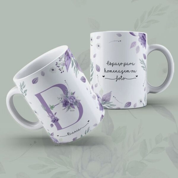 Artes Sublimação Caneca Dia Da Mulher Alfabeto Floral Png
