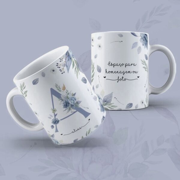 Artes Sublimação Caneca Dia Da Mulher Alfabeto Floral Png