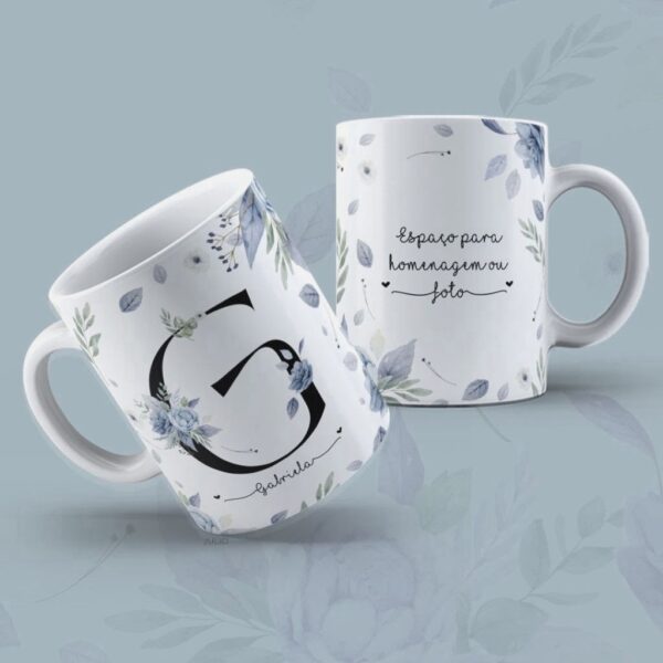 Artes Sublimação Caneca Dia Da Mulher Alfabeto Floral Png