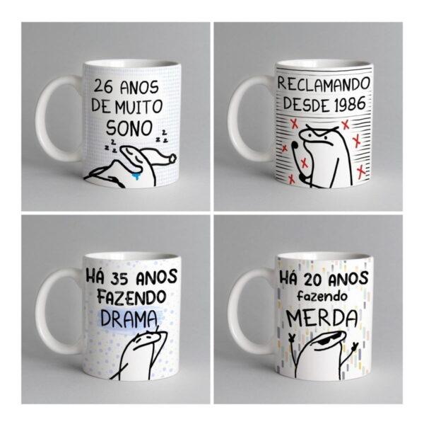 Artes Sublimação Caneca Flork Frases Memes Engraçadas