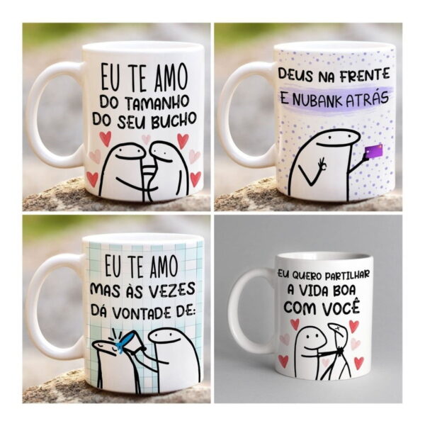 Artes Sublimação Caneca Flork Frases Memes Engraçadas
