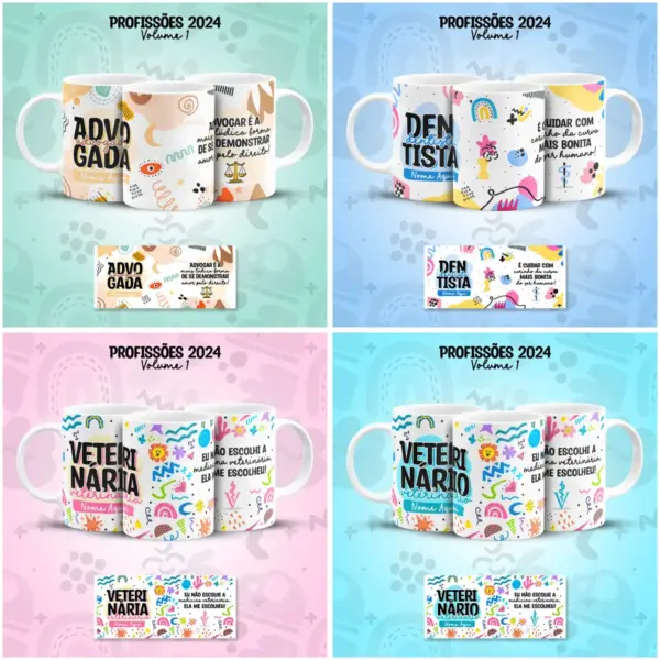 Artes Sublimacao Caneca Profissoes 2024 Vol 1 8