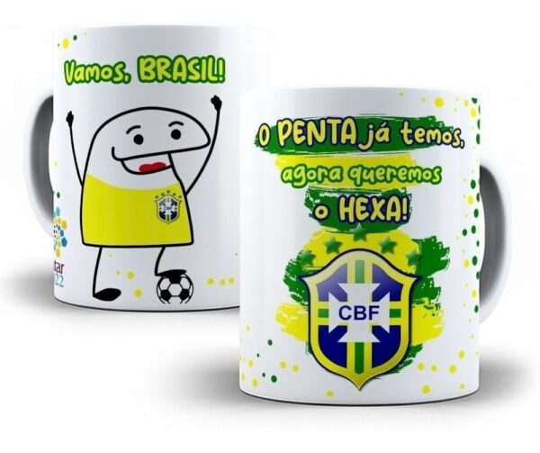 Artes Vetorizadas Caneca Brasil 2022 Copa Do Mundo Qatar