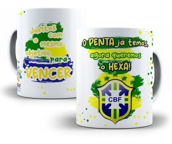 Artes Vetorizadas Caneca Brasil 2022 Copa Do Mundo Qatar
