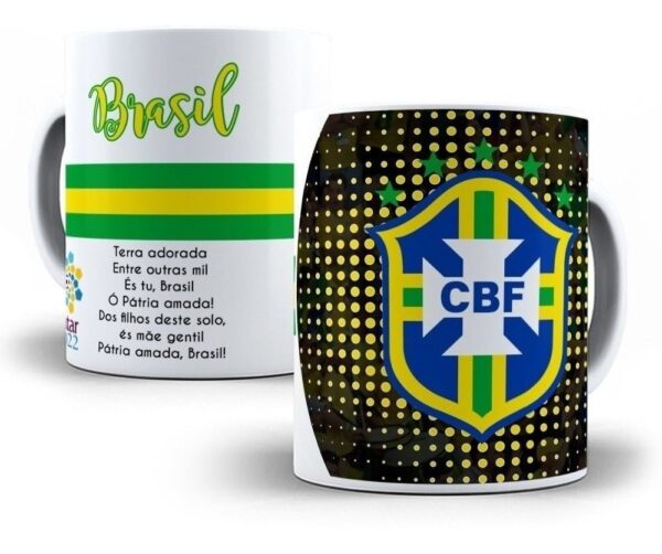 Artes Vetorizadas Caneca Brasil 2022 Copa Do Mundo Qatar
