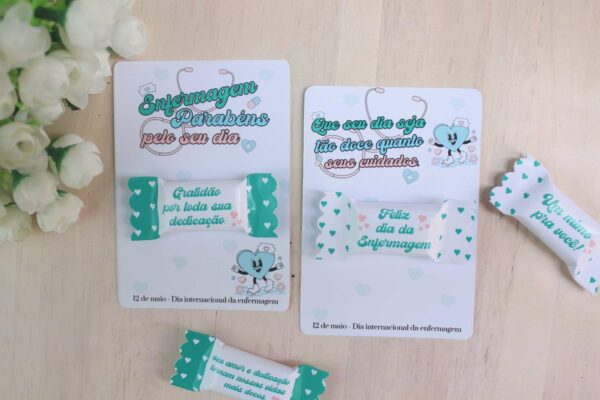 bala com card dia do enfermeiro arquivo digital cards doces