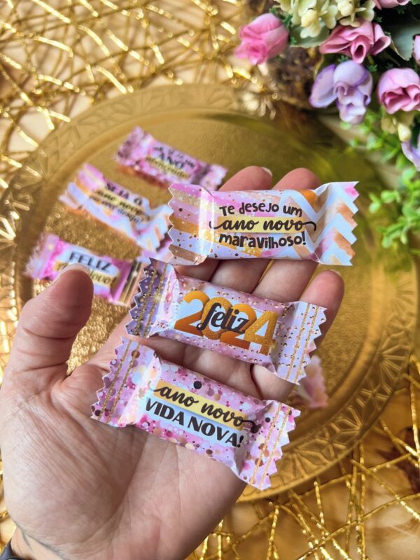 balas e cards ano novo 2024 arquivo digital personalizados