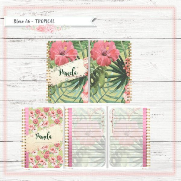 bloco a6 tropical scrapbook
