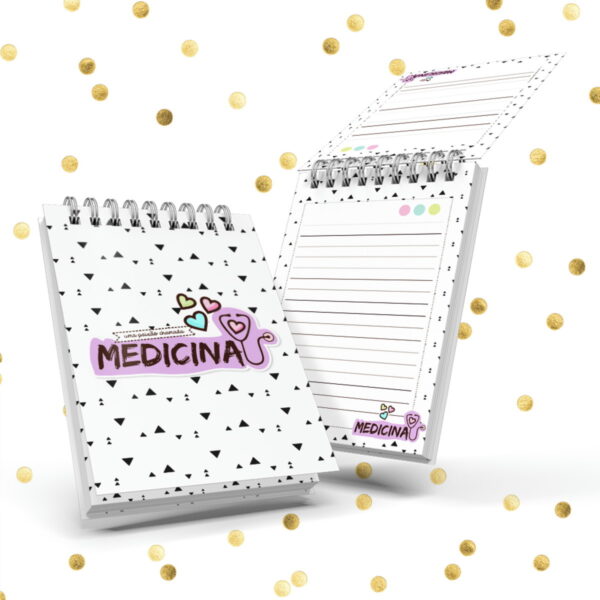 bloquinho a6 medicina arquivo digital papelaria personalizada