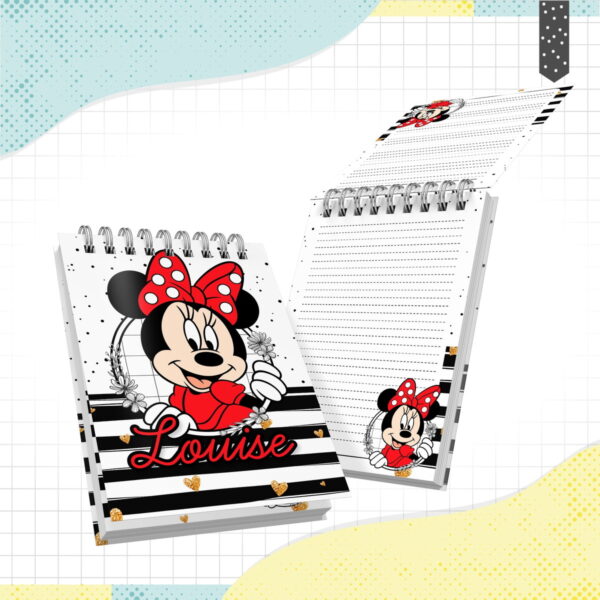 bloquinho a6 minnie arquivo digital bloquinho de anotacoes