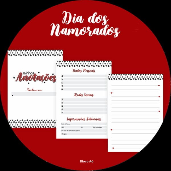bloquinho anotacoes dia dos namorados arquivo digital casal