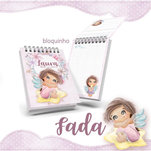 bloquinho anotacoes fada arquivo digital papelaria