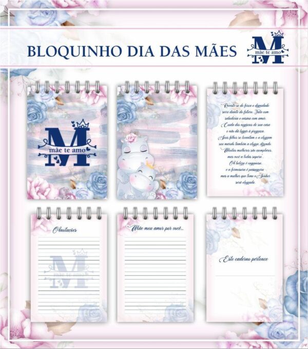 bloquinho dia das maes papelaria personalizada