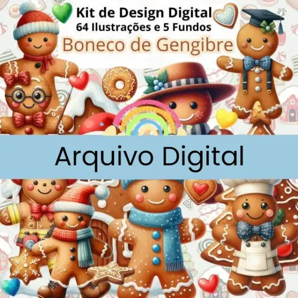 Bonecos De Gengibre Png Para Scrapbooking E Decoracao 2
