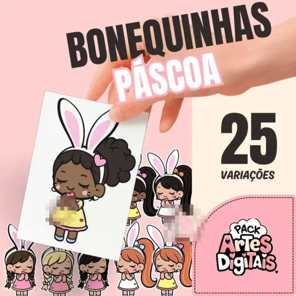 Bonequinhas Tematicas Pascoa Em Png Para Projetos Criativos