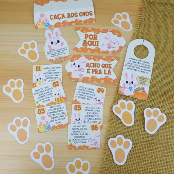 caca aos ovos laranja arquivo digital papel e scrapbook