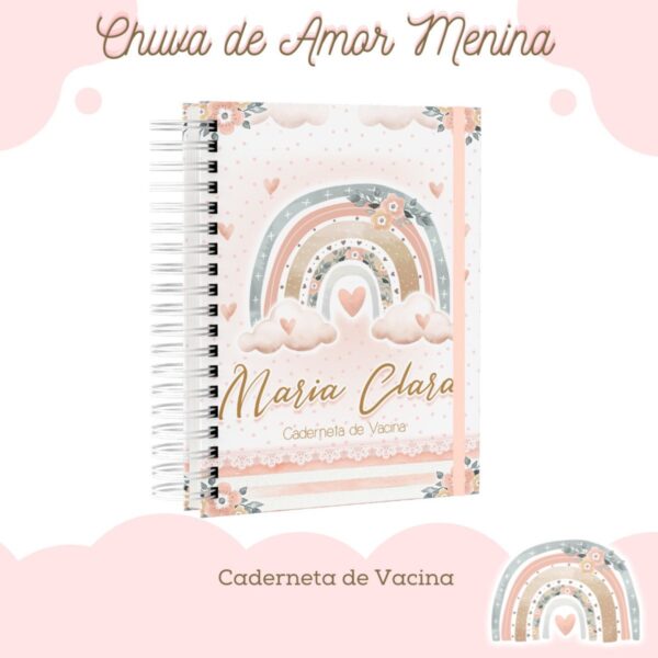 caderneta de saude chuva de amor menina arquivo digital papelaria