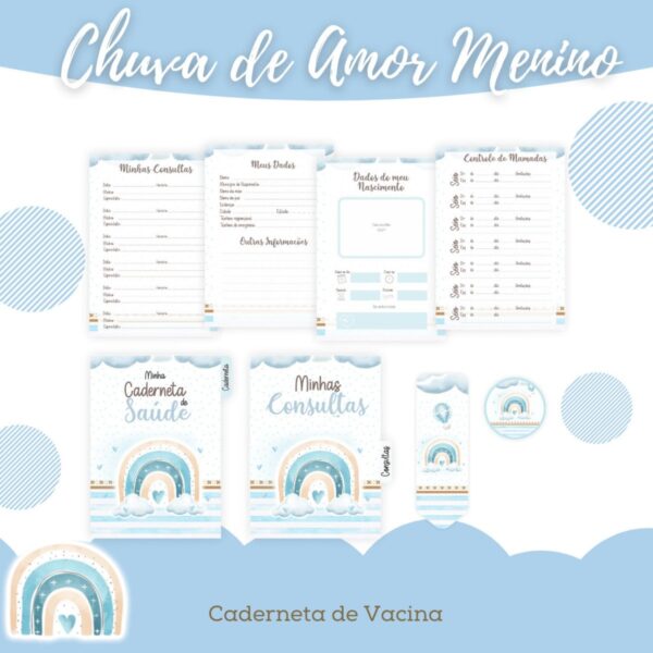 Caderneta de Saúde Chuva de Amor Menino - Arquivo Digital - Imagem 2