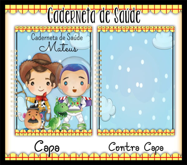 caderneta de saude toy story arquivo digital bebe