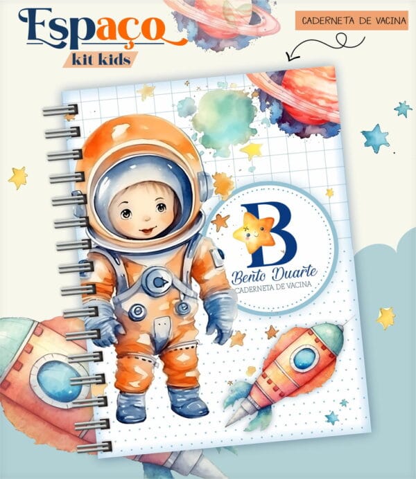 caderneta de vacina astronauta arquivo digital arquivo de corte caderneta vacinacao