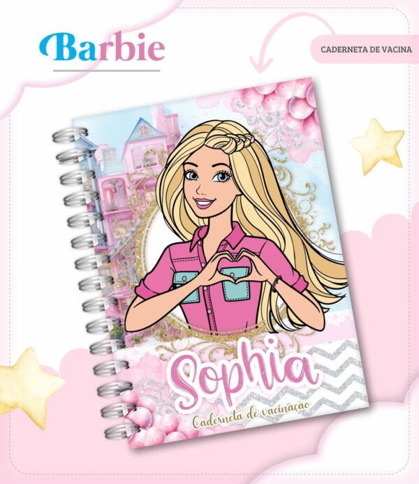 caderneta de vacina barbie arquivo digital chuva de amor