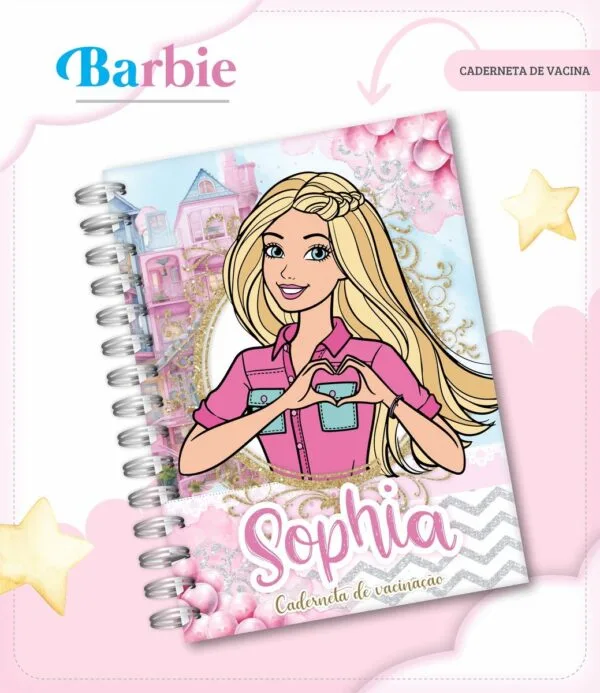 caderneta de vacina barbie arquivo digital chuva de amor