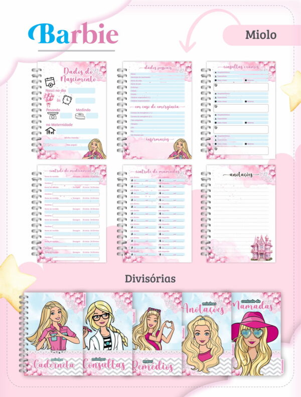 Caderneta de Vacina Barbie - Arquivo Digital - Imagem 2