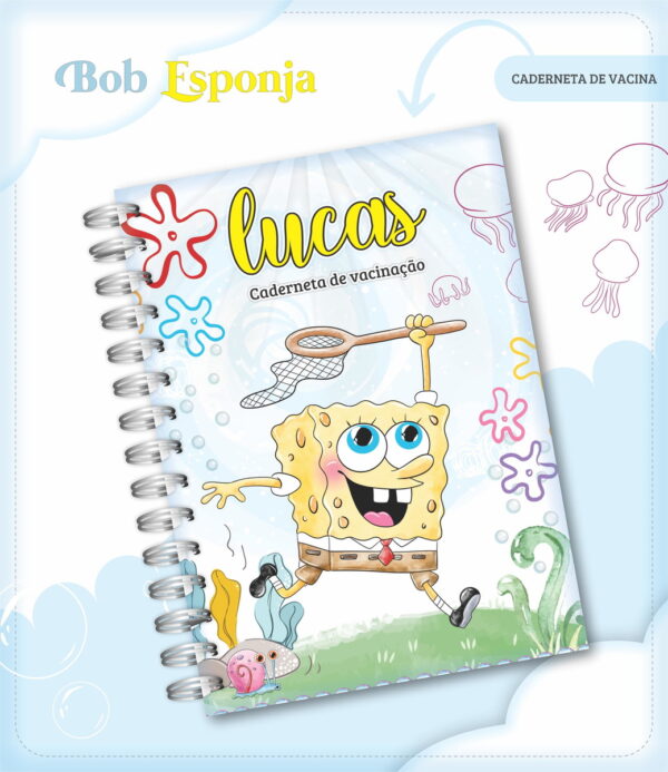 caderneta de vacina bob esponja arquivo digital caderneta saude menino
